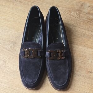 ARA Kent Women's Suede Loafers In Navy Sz UK 9 US 11